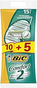 Bic Men’s Comfort 2 Razor, 1 Pack of 10 + 5 Bic