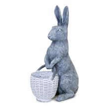 Статуя стоящего кролика Мелроуз в корзине, декор для стола Melrose