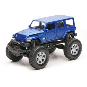 New Ray 1:32 Scale Die Cast Blue Jeep Rubicon Monster All Terrain Vehicle Ages 5 Years and up New Ray Toys