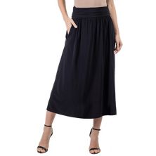 Women's 24Seven Comfort Apparel Foldover Maxi Skirt With Pockets 24Seven Comfort
