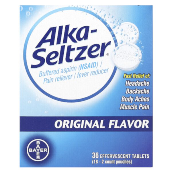 Алка-Сельцер, При Простуде и Боли - 36 шипучих таблеток - Bayer Alka-Seltzer