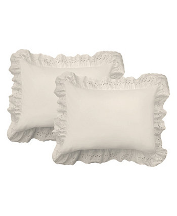 Набор стандартных накладных подушек Fresh Idea с рюшами и рюшами, 2 шт. в упаковке Levinsohn Textiles