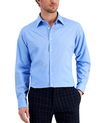 Мужская однотонная классическая рубашка стандартного кроя, созданная для Macy's Club Room