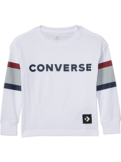 Футболка с футболкой с длинными рукавами и логотипом Wordmark (маленькие дети) Converse Kids