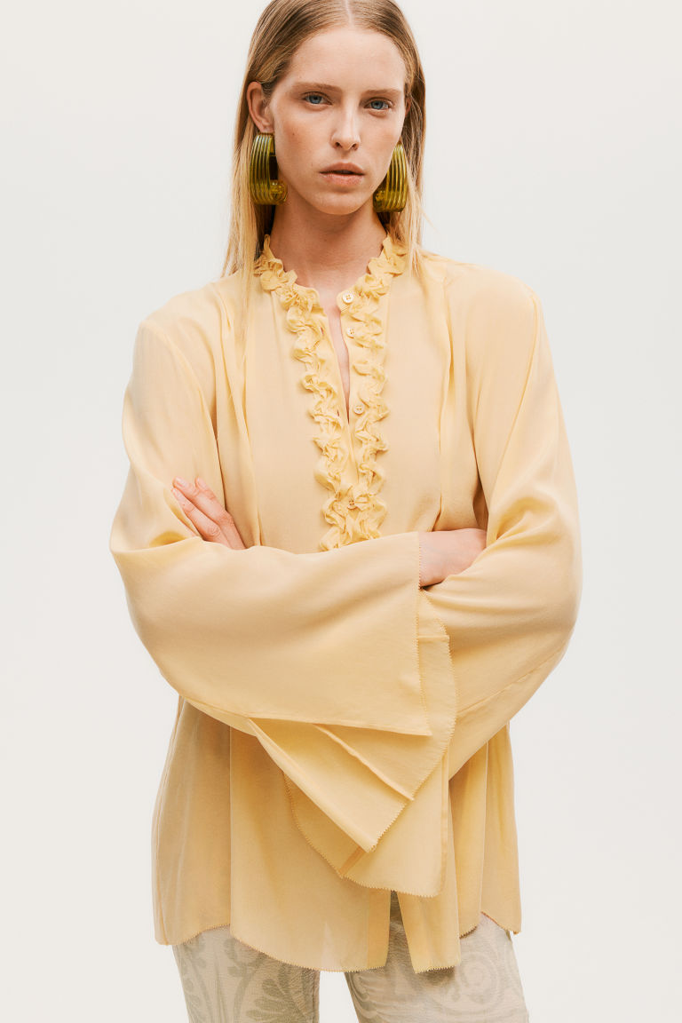 Silk-blend Embellished Blouse H&M