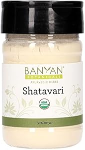 Banyan Botanicals Organic Shatavari Powder (Порошок) – Asparagus racemosus – Ayurvedic Herb for Vata & Pitta, Balanced Female Hormones, Energy & More* – Spice Jar ­– Non-GMO Sustainably Sourced Vegan FFL Banyan Botanicals