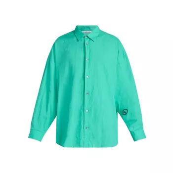 Setar Cotton Button-Front Shirt Acne Studios