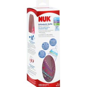 Nuk Trendline Bottle Medium Flow Nipple, 0+ Months - 10 Oz, 1 Ea NUK