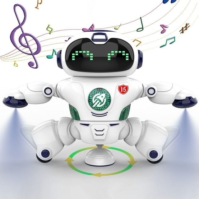 Babyltrl Robot Toys for Kids,Smart Space Dancing Robot Singing Walking Intelligent Educational Toys with Music/Light,for Ages 3 and up (White) BABYLTRL