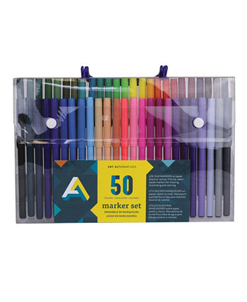 Набор маркеров, 50 шт., набор цветов Art Alternatives