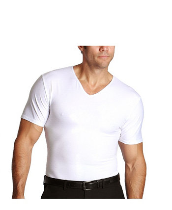 Мужская компрессионная футболка с коротким рукавом и v-образным вырезом Insta Slim Instaslim