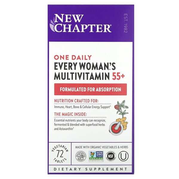 Мультивитамин для женщин 55+ - 72 вегетарианских таблетки - New Chapter New Chapter