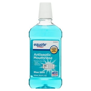 Equate Antiseptic Mouthrinse, Blue Mint, 16.9 fl oz Equate