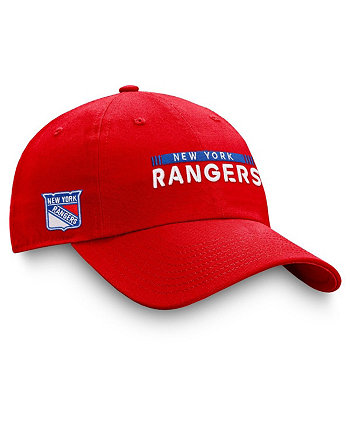 Мужская красная регулируемая кепка New York Rangers Authentic Pro Rink Fanatics