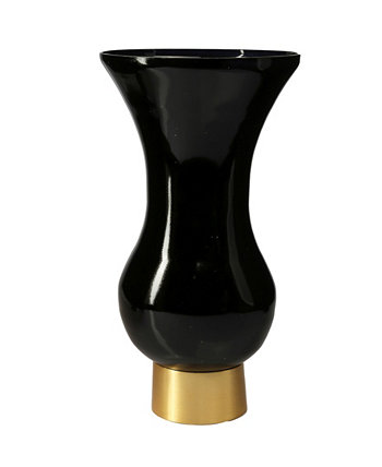 S-образная стеклянная ваза с золотым основанием Classic Touch