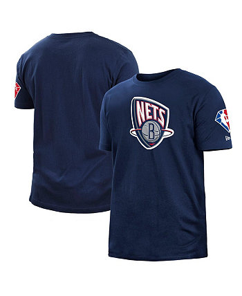 Мужская темно-синяя футболка Brooklyn Nets 2021/22 City Edition из матового джерси New Era