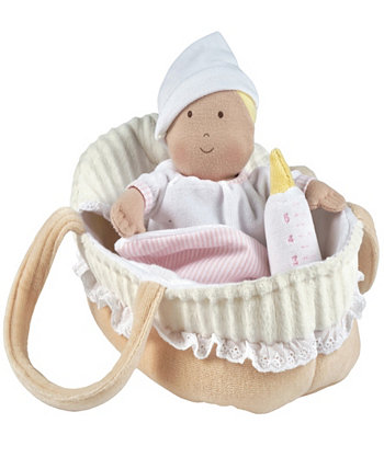 Tikiri Toys Grace Soft Baby Doll with Carry Cot and Bottle Blanket Bonikka