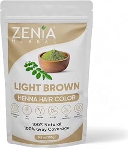 Zenia Natural Henna Hair & Beard Color/Dye | Chemical Free, Ammonia Free, Cruelty-Free, Vegan | Gray Hair Coverage | (3.5oz) 100g (Blonde) Zenia