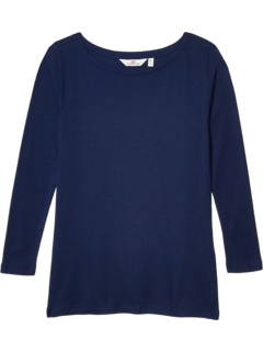 Футболка с лодочным вырезом из мягкого хлопка Vineyard Vines, с длинными рукавами и классическим кроем Vineyard Vines