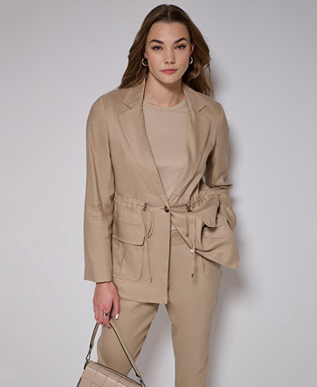 Женская льняная куртка Utility на одной пуговице Calvin Klein
