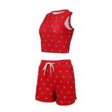 Women's Concepts Sport San Francisco 49ers Gauge Allover Print Cropped Tank Top & Shorts Sleep Set Unbranded