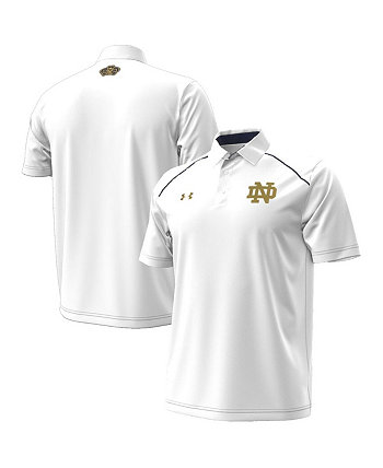 Мужская белая классическая рубашка-поло Notre Dame Fighting Irish 2023 Aer Lingus College Football Under Armour