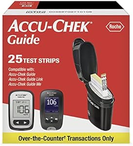 Accu-Chek Guide Glucose Test Strips Kit for Diabetic Blood Sugar Testing: 200 Test Strips and Control Solution Accu-Chek