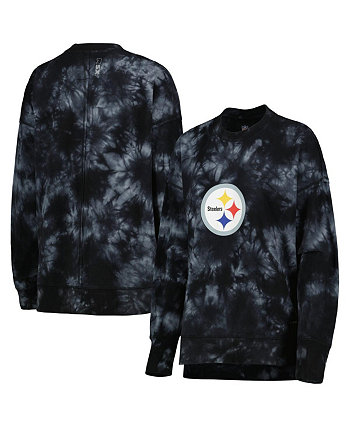 Женский черный пуловер Pittsburgh Steelers Bailey с принтом тай-дай MSX by Michael Strahan