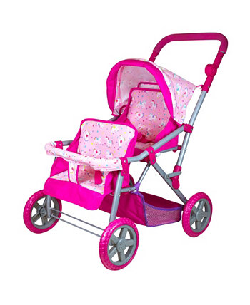 Красочная коляска для кукол-близнецов Lissi Lissi