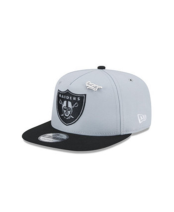 Бейсболка New Era Серая Las Vegas Raiders 2024 Inspire Change A-Frame 9FIFTY New Era