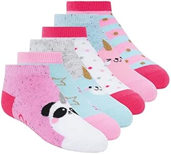 Skechers Girls' 6 Pack Low Cut Socks SKECHERS