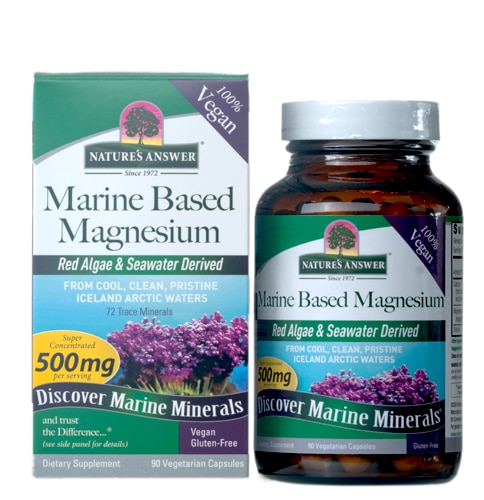 Nature's Answer Морской магний -- 500 мг -- 90 вегетарианских капсул Nature's Answer
