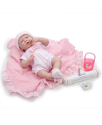 Розовый наряд для детской куклы с мягким телом размером 15,5 дюймов La Newborn JC Toys