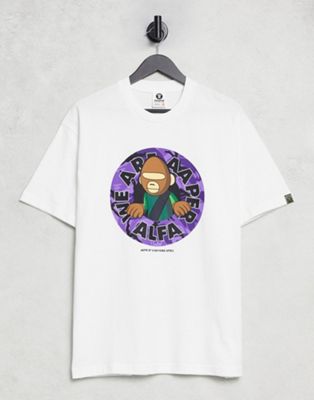 Белая футболка с логотипом Aape By A Bathing Ape AAPE BY A BATHING APE®