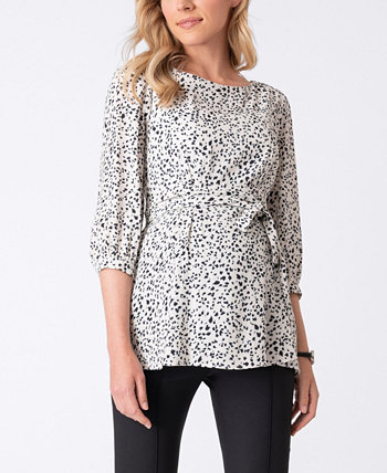 Women's Printed Belted Maternity Blouse Seraphine