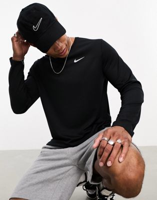 Черные лонгсливы с длинными рукавами Nike Running Dri-fit Miler Nike