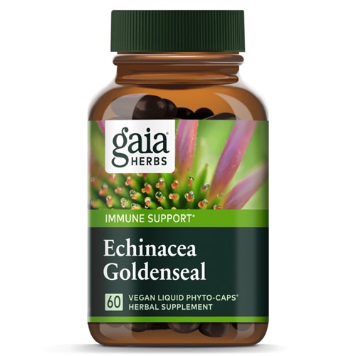Gaia Herbs Echinacea Goldenseal -- 60 веганских жидких фито-капсул Gaia Herbs