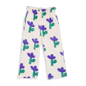 Маленькая девочка и усилитель; Спортивные брюки со сборками для девочек с морским цветком BOBO