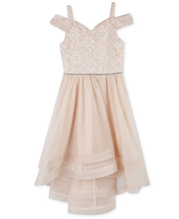 Кружевное платье для девочек с открытыми плечами для малышей Speechless