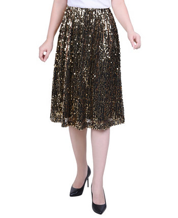 Женская юбка длиной до колена с блестками NY Collection