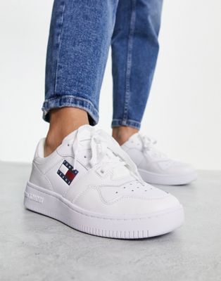 Белые кожаные кроссовки с корзинкой в стиле ретро Tommy Jeans Tommy Jeans
