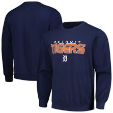Men's Stitches  Navy Detroit Tigers Pullover Sweatshirt Stitches