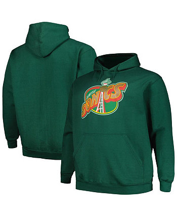 Men's Green Seattle SuperSonics Hardwood Classics Big and Tall Pullover Hoodie Mitchell & Ness