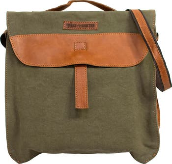 Оливково-зеленая сумка через плечо из плотной ткани Vintage Addiction