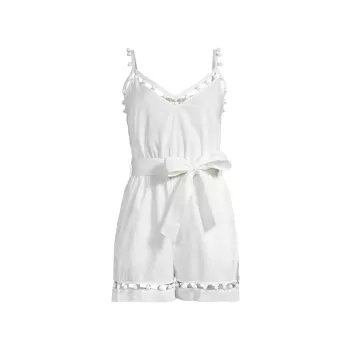 Beaded Cotton Voile Romper MILLY
