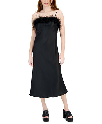 Женское платье-комбинация без рукавов с перьями Flora Lucy Paris