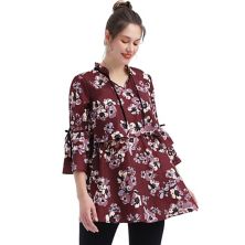 Блузка с цветочным принтом для беременных и кормящих Pokkori Pokkori