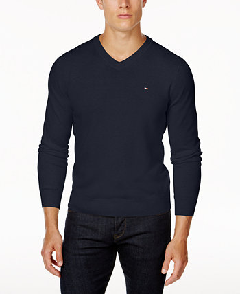 Фирменный мужской свитер с V-образным вырезом, созданный для Macy's Tommy Hilfiger