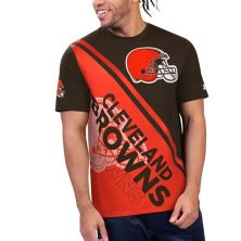 Men's Starter Brown/Orange Cleveland Browns Finish Line Extreme Graphic T-Shirt Starter