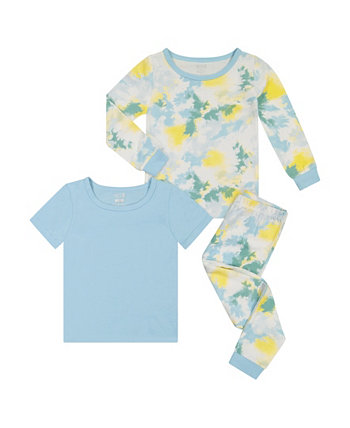 Брюки с принтом и футболки для малышей для мальчиков, комплект из 3 предметов Max & Olivia